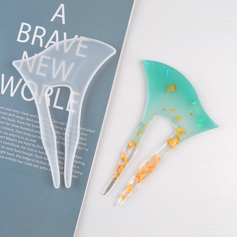 Hajtű szilikon forma Klasszikus barkácsolás kézzel készített kristálygyanta epoxi antik fejsze Hajtű evőpálcikák Hajtű haj kiegészítők