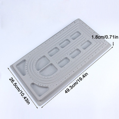 Tavă de mărgele flocate, bricolaj, brățară, colier, bijuterii, descoperiri, organizator de mărgele gri, instrumente de măsurare, accesorii