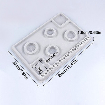 Tavă de mărgele flocate, bricolaj, brățară, colier, bijuterii, descoperiri, organizator de mărgele gri, instrumente de măsurare, accesorii