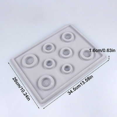 Tavă de mărgele flocate, bricolaj, brățară, colier, bijuterii, descoperiri, organizator de mărgele gri, instrumente de măsurare, accesorii