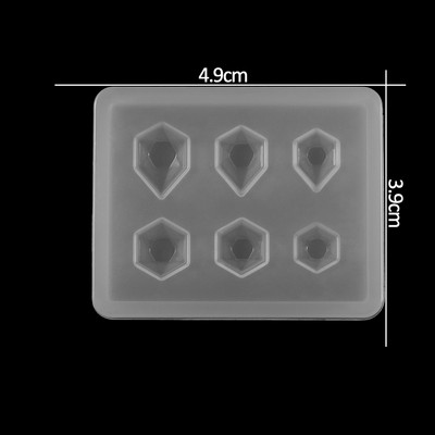 1 bucată inimă rotundă ovală în formă de dreptunghi matriță din silicon pentru bijuterii în stil mixt, rășină epoxidică, pentru bricolaj, bijuterii, instrumente de fabricare