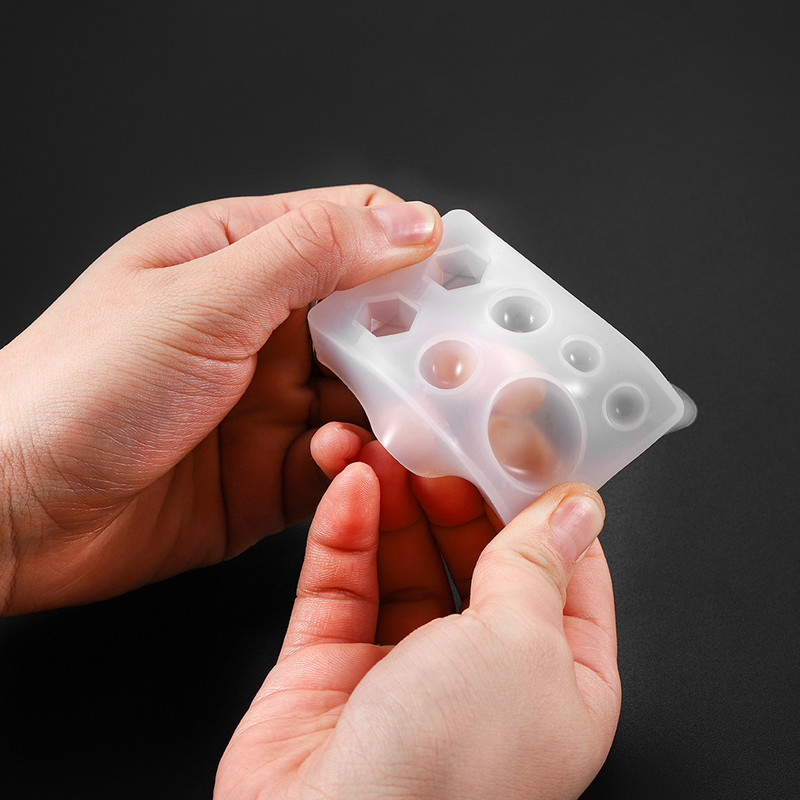 1 bucată inimă rotundă ovală în formă de dreptunghi matriță din silicon pentru bijuterii în stil mixt, rășină epoxidică, pentru bricolaj, bijuterii, instrumente de fabricare