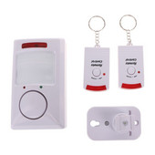 Otthonbiztonsági PIR riasztórendszer lopásgátló emberi mozgásérzékelő 105DB sziréna távirányítóval