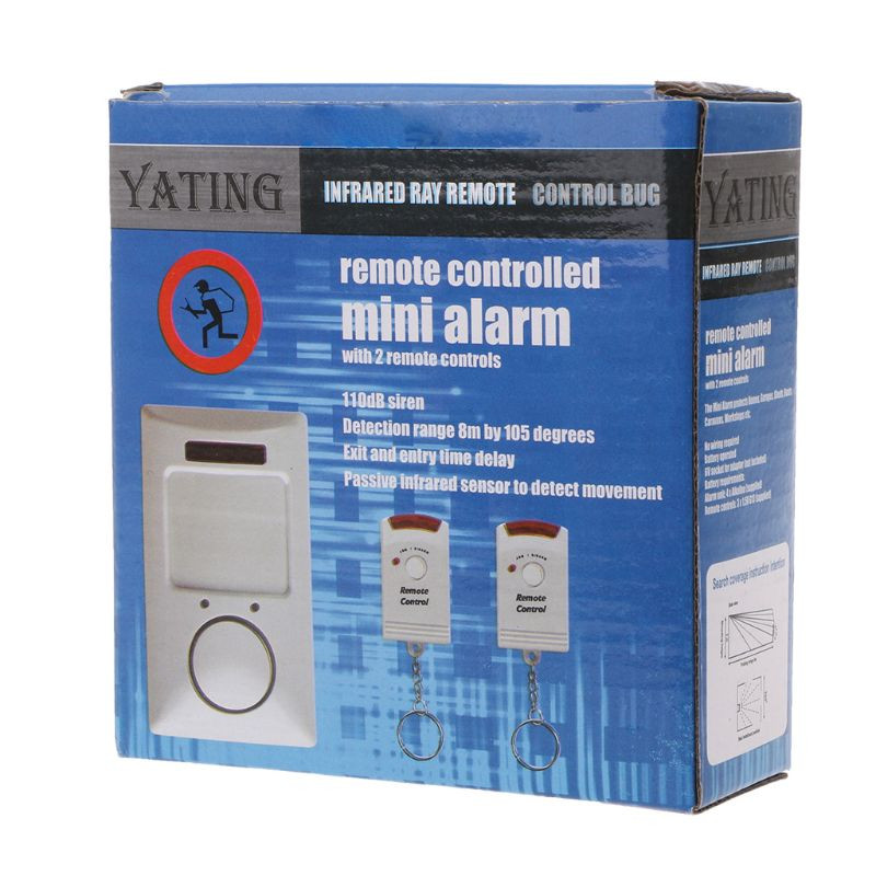 Otthonbiztonsági PIR riasztórendszer lopásgátló emberi mozgásérzékelő 105DB sziréna távirányítóval