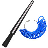 Műanyag gyűrű méretmérő készlet Gyűrűs tüske mérőpálca 0-13 US Méret UK Ujjméretező hurok gyűrű Szerszámok Ékszerszerszámok