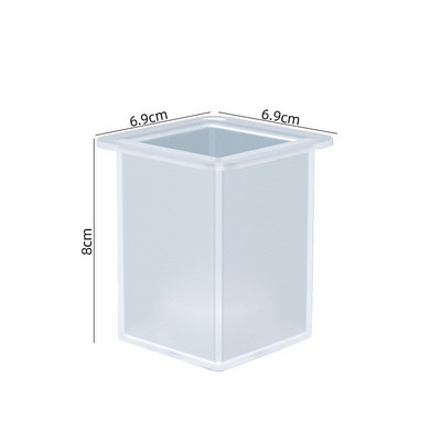 Καλούπι τετράγωνης θήκης κεριών Καλούπι σιλικόνης DIY Κρυστάλλινο καλούπι εποξειδικής ρητίνης