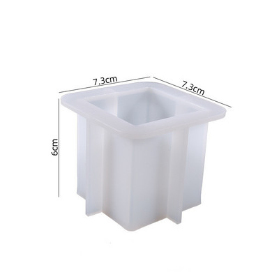 Καλούπι τετράγωνης θήκης κεριών Καλούπι σιλικόνης DIY Κρυστάλλινο καλούπι εποξειδικής ρητίνης