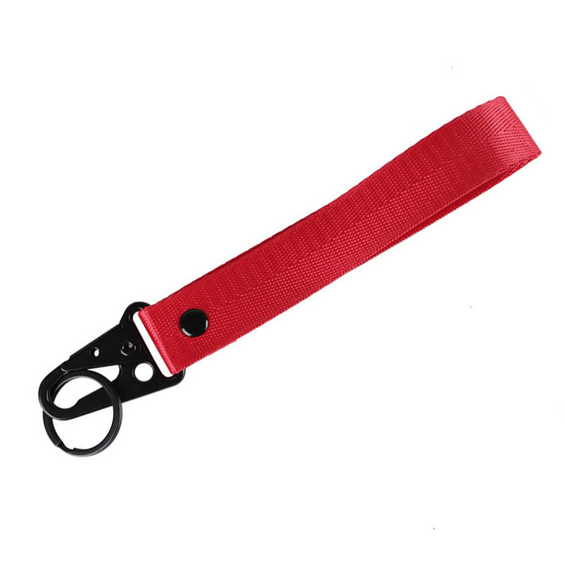 Etichete pentru stilul mașinii Curea chei Emblemă breloc din nailon Breloc cu pandantiv cu clemă cu arc din oțel Accesoriu pentru șnur RS-BAG023-NM