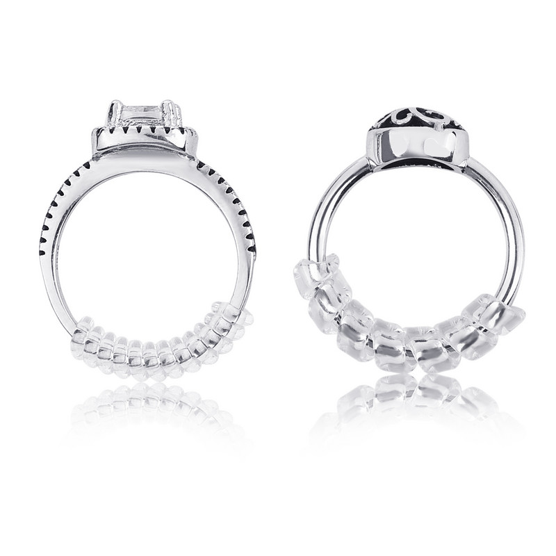 4 vnt / rinkinys papuošalų įrankio žiedo dydžio reguliavimas permatomo spiralinio kabelio įtempimo mažinimo reguliuojamo dydžio didmeninė prekyba