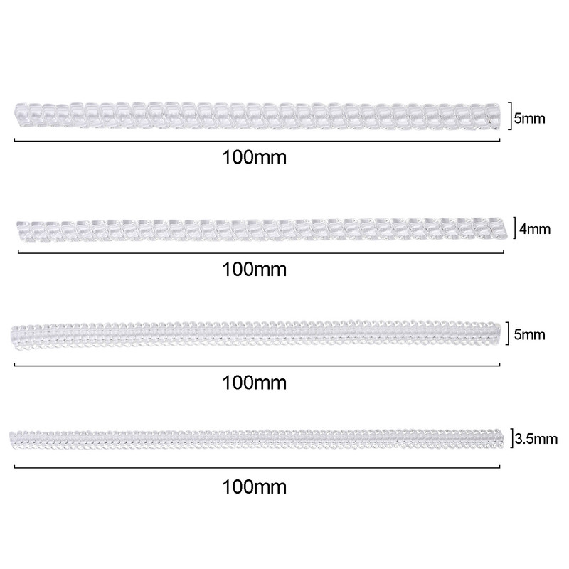4 vnt / rinkinys papuošalų įrankio žiedo dydžio reguliavimas permatomo spiralinio kabelio įtempimo mažinimo reguliuojamo dydžio didmeninė prekyba