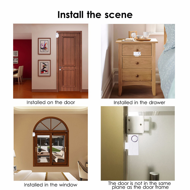 Vezeték nélküli ajtó ablak nyitott zárt zárt ABS távirányító ajtó érzékelő riasztó gazda betörés biztonsági riasztó rendszer otthoni magas decibel riasztás