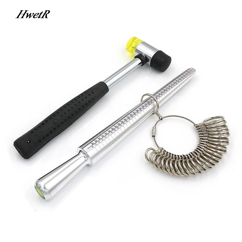 Ehete mõõteriistade puhastustööriistade rõngas Suurus Torn Kleebis Sõrmmõõtur Mõõterõngas Kummist haamrid Rõngas Puhas riie