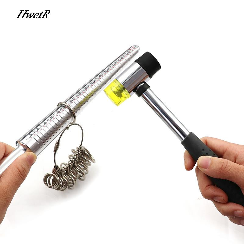 Ehete mõõteriistade puhastustööriistade rõngas Suurus Torn Kleebis Sõrmmõõtur Mõõterõngas Kummist haamrid Rõngas Puhas riie