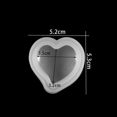 Κρεμαστά 3D Σχήμα Καρδιάς Σιλικόνης Μορφής Ρητίνης Εποξειδική Μπρελόκ Καλούπια Σαπουνιού Κεριά για Αξεσουάρ κατασκευής κοσμημάτων DIY