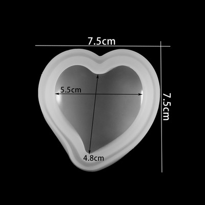 Κρεμαστά 3D Σχήμα Καρδιάς Σιλικόνης Μορφής Ρητίνης Εποξειδική Μπρελόκ Καλούπια Σαπουνιού Κεριά για Αξεσουάρ κατασκευής κοσμημάτων DIY