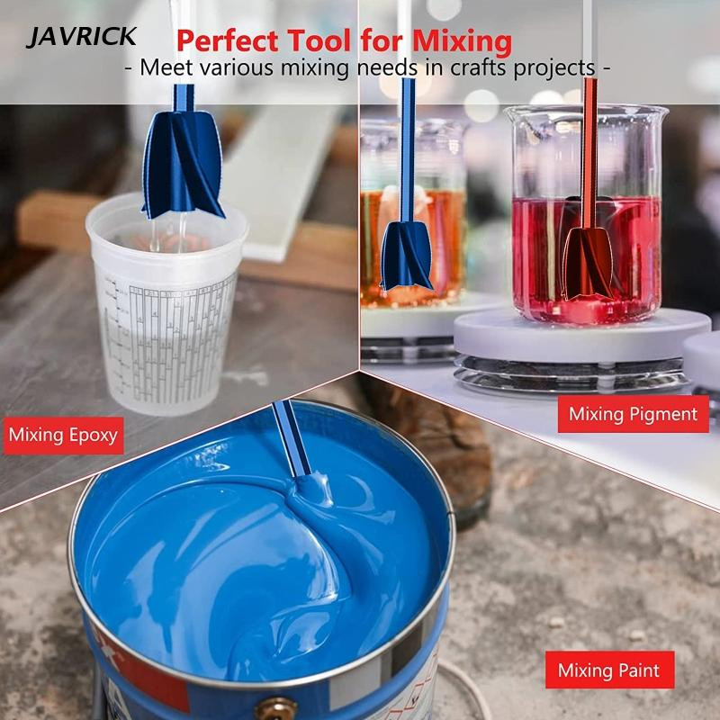 1/4 tk epoksüsegisti kinnitus puuri korduvkasutatava värvi ja vaigu mikseri laba jaoks, et segada epoksüvaikvärvi, vähendada mullide teket