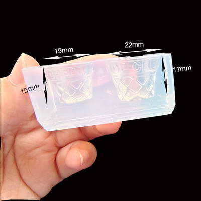 DIY παγωτό βαρέλια αυγών Lovely Food Play Μινιατούρα φόρμα τσιμπήματος Εποξειδική ρητίνη Καλούπι UV ρητίνης Καλούπια