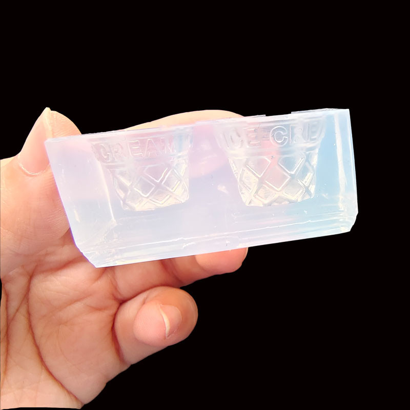 DIY παγωτό βαρέλια αυγών Lovely Food Play Μινιατούρα φόρμα τσιμπήματος Εποξειδική ρητίνη Καλούπι UV ρητίνης Καλούπια