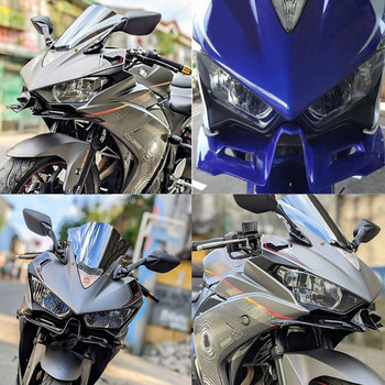 Мотоциклетни предни аеродинамични перки, обтекател на предното стъкло, крило за Yamaha YZF R3 R25 2014-2018 Черен Син Червен Цветове от въглеродни влакна