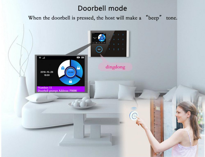 Sistem de alarmă Corui Wifi GSM GPRS Tastatură de securitate pentru efracție 433MHz Senzor fără fir de alarmă în 9 limbi funcțional cu aplicația Tuya Smart Life