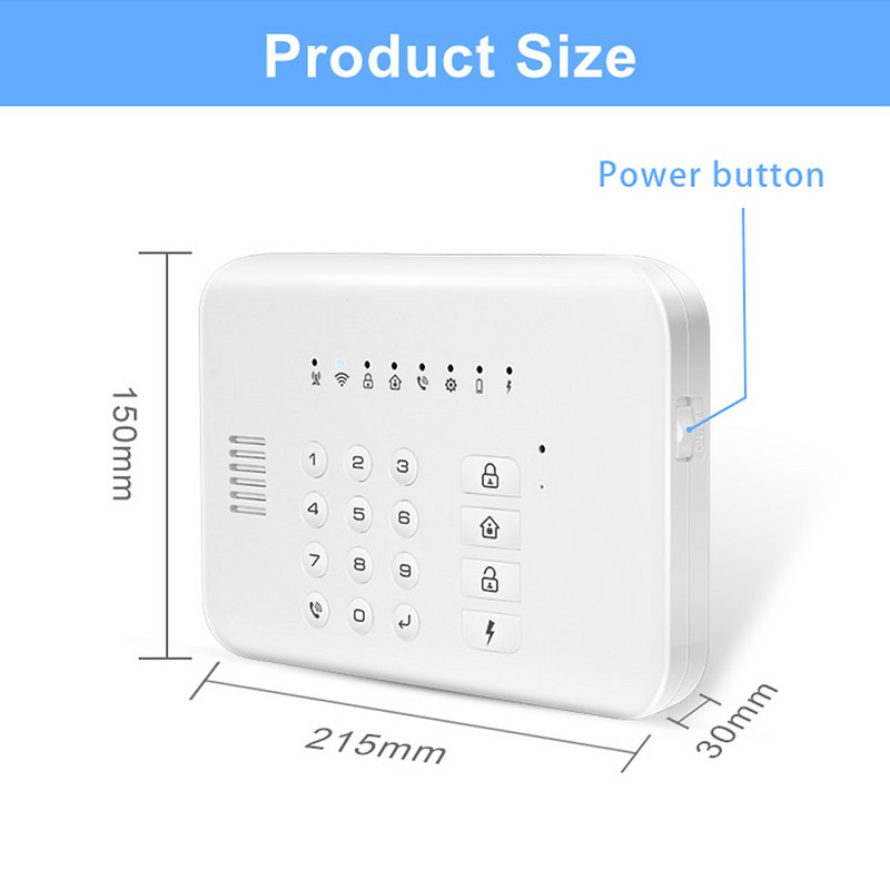 Apsaugos signalizacijos sistemos rinkinys automatinio rinkimo GSM+WiFi namų apsaugos belaidė signalizacijos sistema judesio jutiklis, durų / langų jutiklis, nuotolinio valdymo pultas