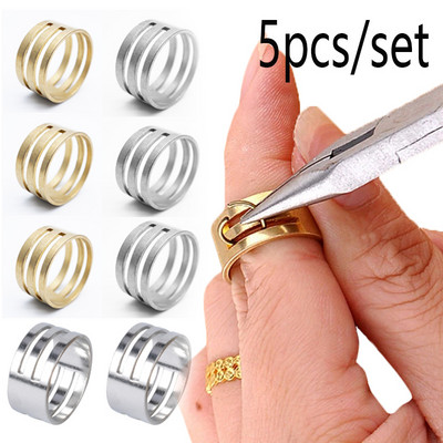 5pcs/set 17/18/19mm Jump Ring Opening Tools Closing Finger Rings Jewelry Tools Jump Ring Opener For DIY Jewelry Findings