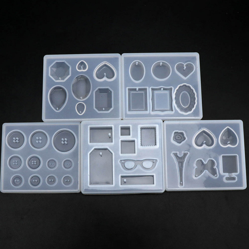 1 tk Butterfly Heart Charms ripats DIY läbipaistvast UV-vaigust vedelast silikoonist kombineeritud vormid käsitöötööriistade meisterdamise epoksüvaigu vormid