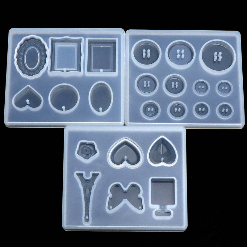 1 tk Butterfly Heart Charms ripats DIY läbipaistvast UV-vaigust vedelast silikoonist kombineeritud vormid käsitöötööriistade meisterdamise epoksüvaigu vormid