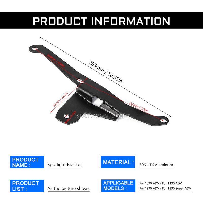 Mootorratta kohtvalgusti lisaklamber mudelile 1090 1290 Adventure 1190 1290 Super ADV RS 2016 udutulelaterna kinnituse kohtvalgusti tugi