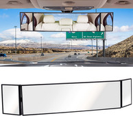 Didelis universalus HD užsegamas automobilio galinis veidrodėlis plataus kampo automobilio platus išgaubtas galinio vaizdo veidrodžio vidus