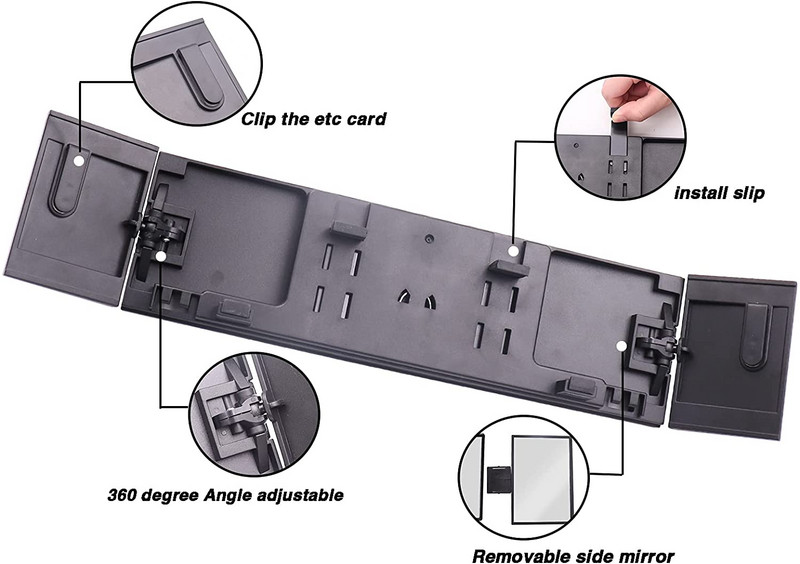 Veliki univerzalni HD stražnji retrovizor automobila koji se pričvrsti širokokutnim širokim konveksnim zakrivljenim interijerom na retrovizoru