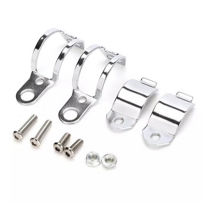 2 buc/pereche Suport de fixare pentru semnal de întoarcere pentru motocicletă Suport pentru cleme de furcă pentru montaj de relocare pentru motor de 30 MM-43 MM pentru semnal de viraj negru argintiu