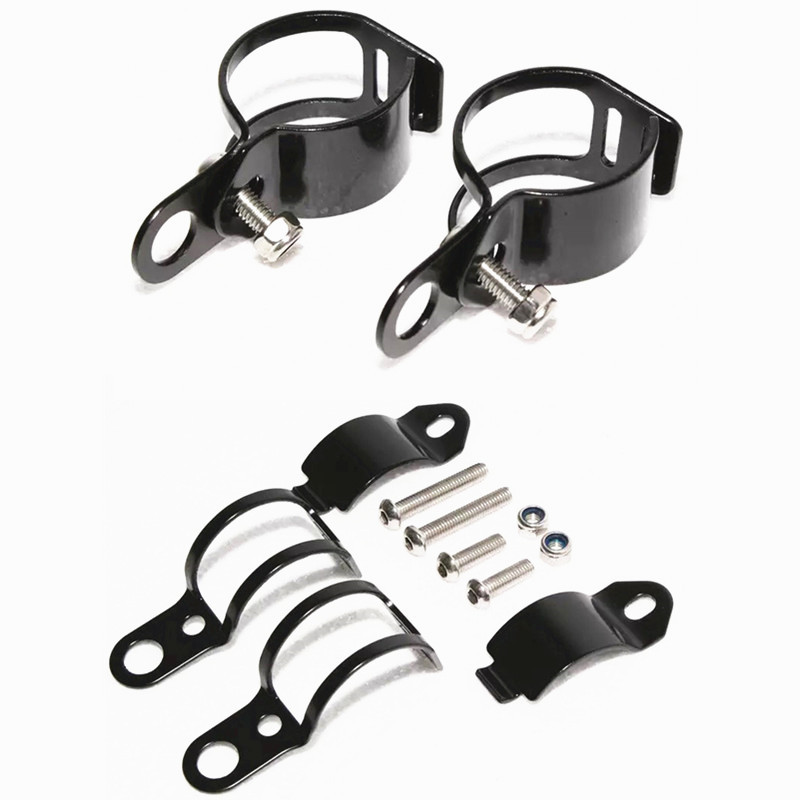 2 buc/pereche Suport de fixare pentru semnal de întoarcere pentru motocicletă Suport pentru cleme de furcă pentru montaj de relocare pentru motor de 30 MM-43 MM pentru semnal de viraj negru argintiu