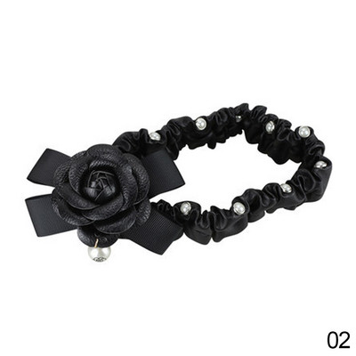 Pearl Camellia lilledega auto sisemus tahavaate peegli kate PU nahast auto tahavaate kaunistustarvikud naistele ja tüdrukutele