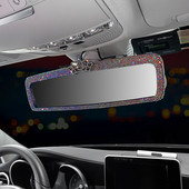 Crown Bling Crystal Frame Retrovizor Auto Decoration Žensko retrovizor visoke rezolucije Girly Auto Accessories Interijer