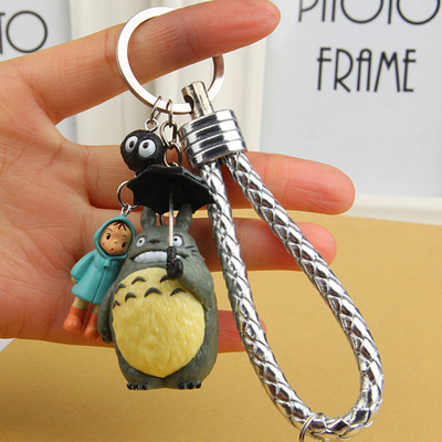 Automobilio raktų pakabukas Miyazaki Anime Totoro Skėtis Guminiai raktų pakabukai Raktų pakabukas Auto dirželis raktams Raktų pakabukas Dekoravimo priedai Dovana