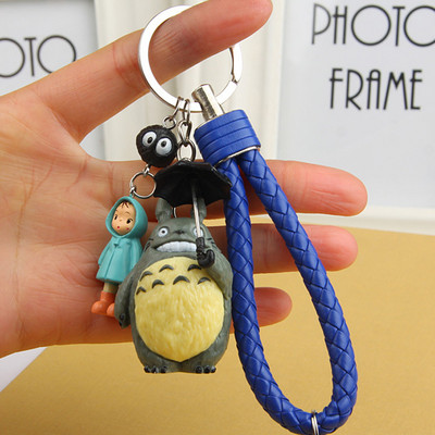 Automobilio raktų pakabukas Miyazaki Anime Totoro Skėtis Guminiai raktų pakabukai Raktų pakabukas Auto dirželis raktams Raktų pakabukas Dekoravimo priedai Dovana