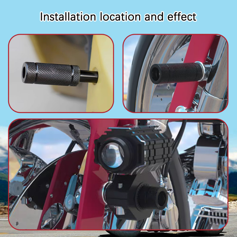 Mootorratta LED-esilaternate udutulede kinnitusklamber, reguleeritav poritiiba kronstein, posti tugialus M8 M6 esitulede kinnitusalus