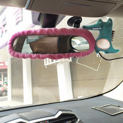 Armas multikas tahavaatepeegli kate Auto sisekujundus Naiste lihtsad plüüsitarbed Autotarvikud