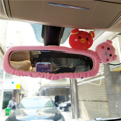 Armas multikas tahavaatepeegli kate Auto sisekujundus Naiste lihtsad plüüsitarbed Autotarvikud