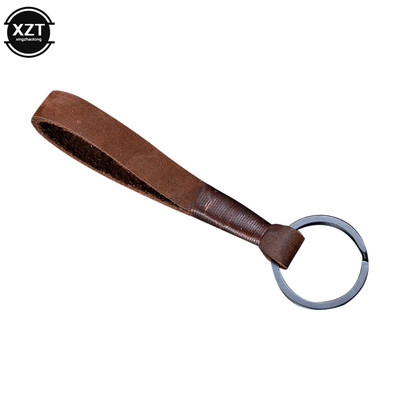 Csúcsminőségű luxus valódi bőr kulcstartó női férfi fekete csatos autós kulcstartó tartó ékszer ajándék