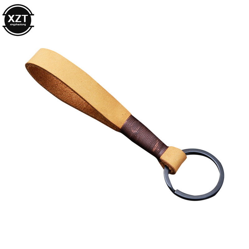 Csúcsminőségű luxus valódi bőr kulcstartó női férfi fekete csatos autós kulcstartó tartó ékszer ajándék