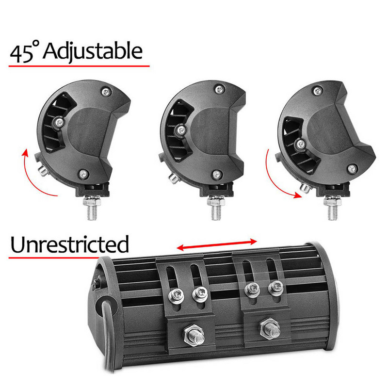 1 set Suport de montare Suport lampa de lucru pentru Suporturi de montare Jeep Montare camioane Wrangler Suport universal pentru bară de lumină LED