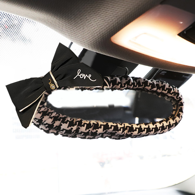 Armas Knitting Lover Bowknot Auto sisemine peegli kate Palus auto sisemus tahavaate peegli korpuse kaunistustarvikud naistele