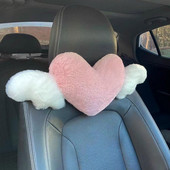 Südamekujuline autopeatugi Plush Love kaelapadja iste Universaalne nimmepadja tugitarvikud selja auto padi F2E0