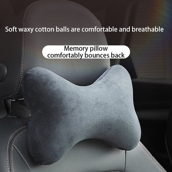 Μαξιλάρι για προσκέφαλο λαιμού αυτοκινήτου Memory Foam Μαξιλάρι λαιμού καθίσματος αυτοκινήτου Αναπνεύσιμο κρυστάλλινο βελούδινο στήριγμα κεφαλιού και λαιμού για μαξιλάρι ύπνου