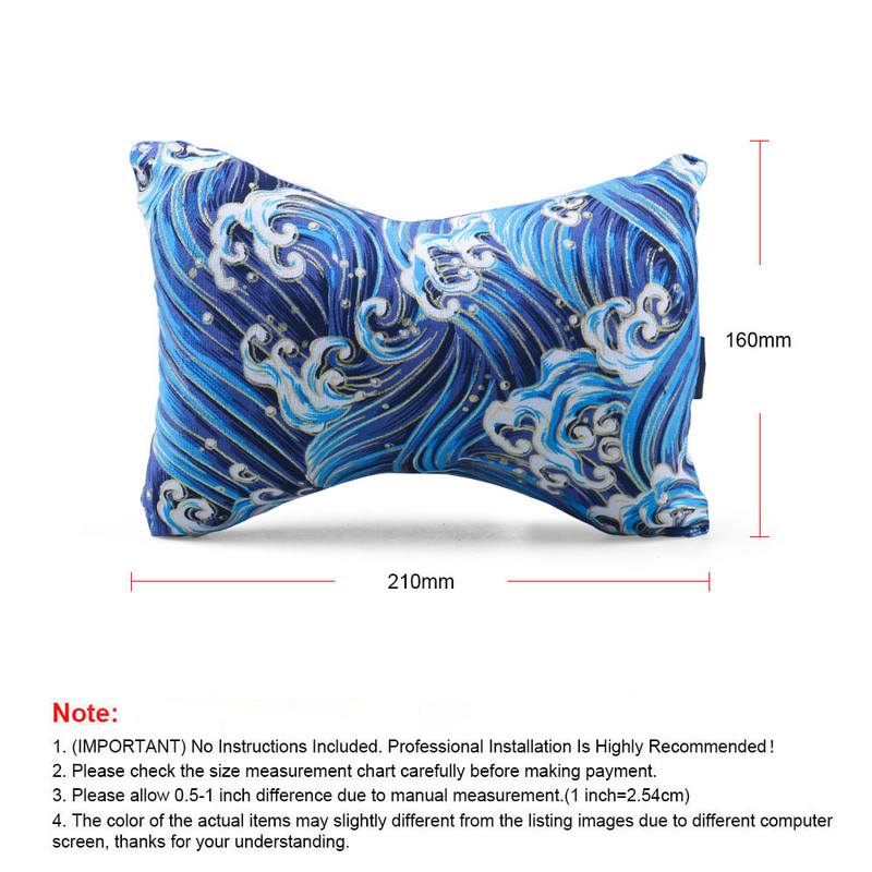 JDM japonez Ukiyo-e scaun auto pernă pentru cap pentru sprijinul gâtului husă pentru mașină pernă vehicul accesorii pentru tetieră 1 buc