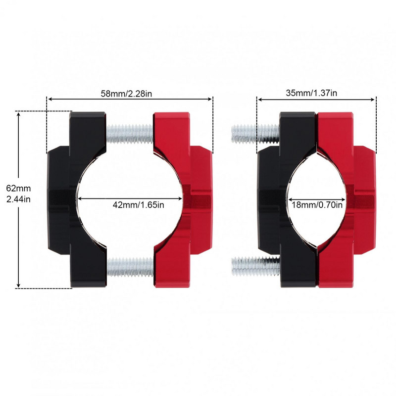 1 tk 17-42 mm mootorratta esitulede kronstein Roller jalgratta prožektori lisaklambri kinnitusklamber telefoni GPS-i juhtraua hoidik