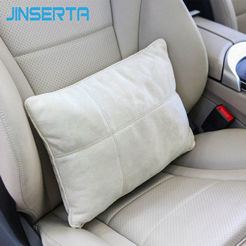 JINSERTA Suede Fabric Car Seat Възглавница за кръста Maybach Design S Class Lumbar Support Rest Pillow for Car Seat Office Stoles