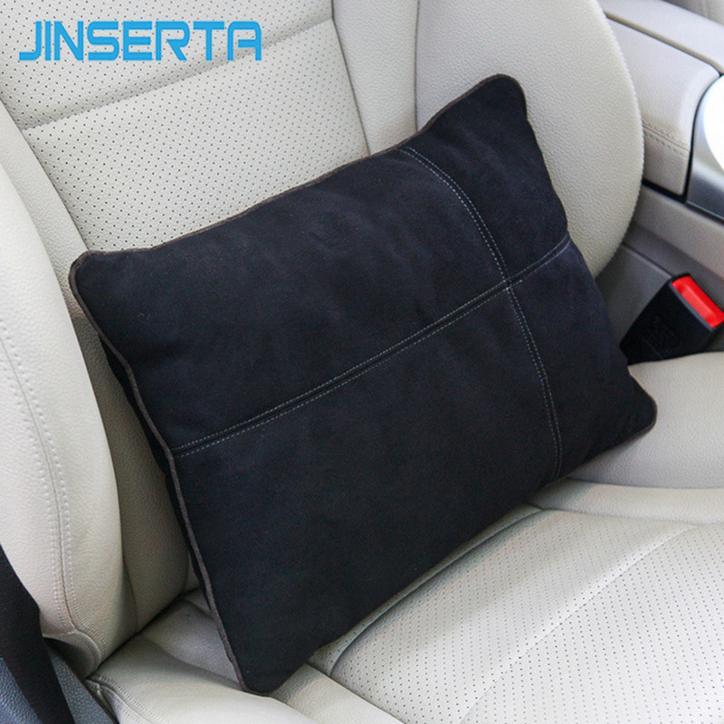 JINSERTA seemisnahast riidest autoistme seljatoe vööpadi Maybach Design S-klassi nimmetoe tugipadi autoistme kontoritoolidele